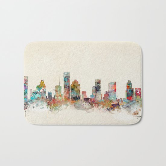 houston texas skyline Bath Mat