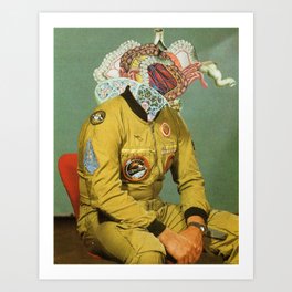 Portrait Disaster · Space Area Art Print | Astronaut, Portraitdisaster, Kunst, Digital, Dream, Collage, Monster, Art, Surreal, Nightmare 