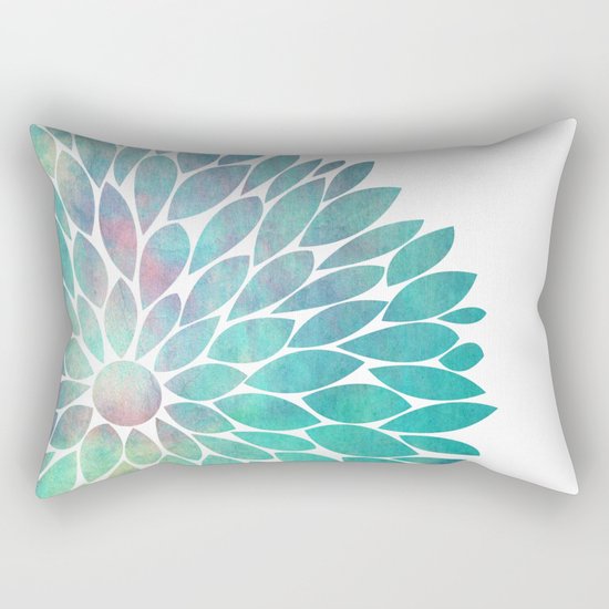 Watercolor Flower Rectangular Pillow