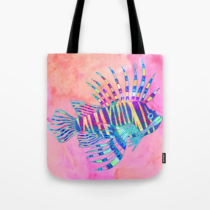 Electric Lionfish Tote Bag