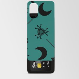 Moons & Stars Atomic Era Abstract Teal Android Card Case