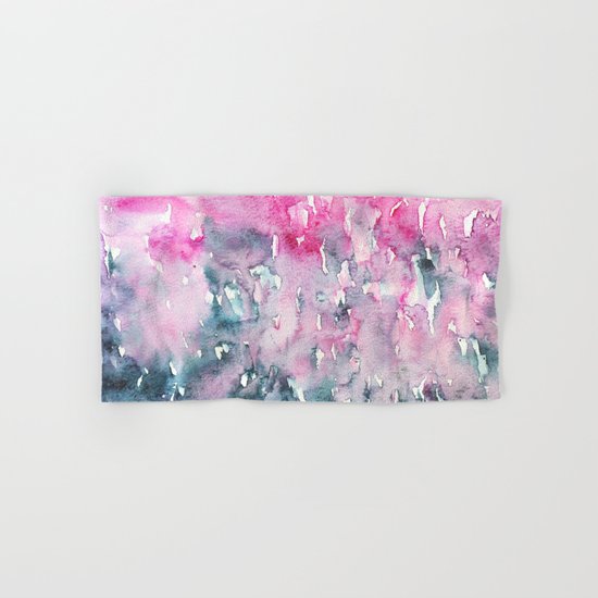 When indigo loves pink || watercolor Hand & Bath Towel