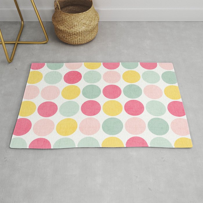 Confetti Dots Rug By Herart Society6 Confetti Dots Rug