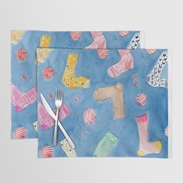 Socks in blue Placemat