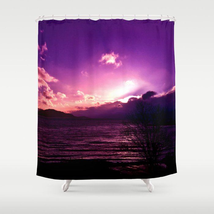 Purple sky Shower Curtain