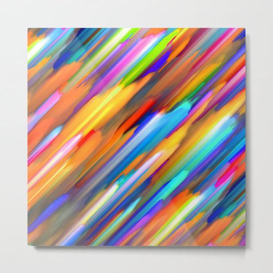 Colorful digital art splashing G391 Metal Print
