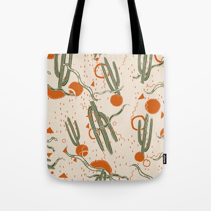 Snakes and Saguaros Tote Bag