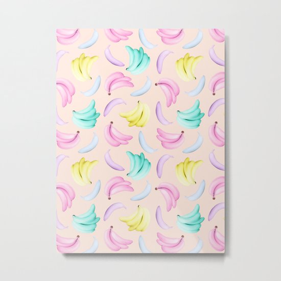 Pop Bananas Metal Print