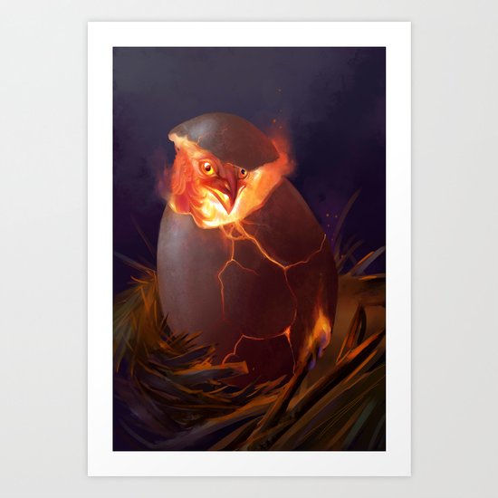 Phoenix egg Art Print