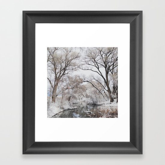 Winter Creek Canopy Framed Art Print