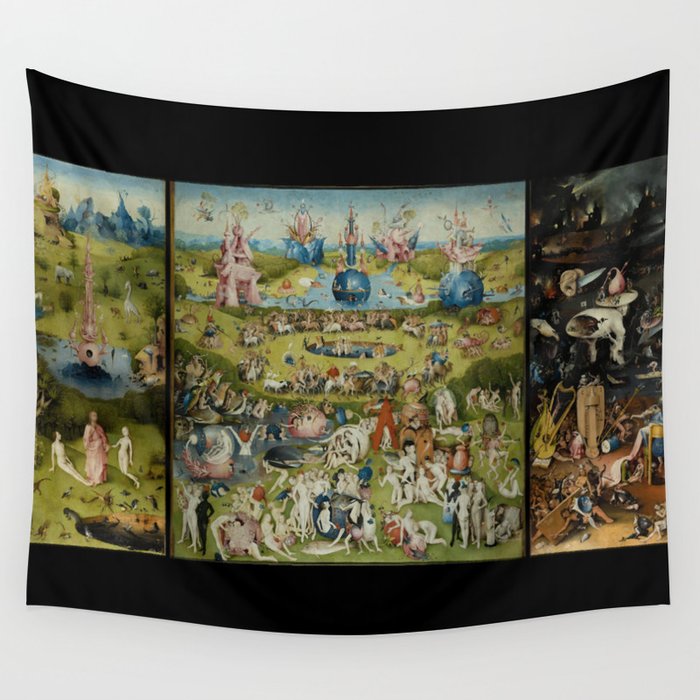 The Garden of Earthly Delights, Surreal, Hieronymus Bosch Wall Tapestry