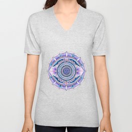 Third Eye Chakra Healing Mandala - Ajna - Watercolor V Neck T Shirt