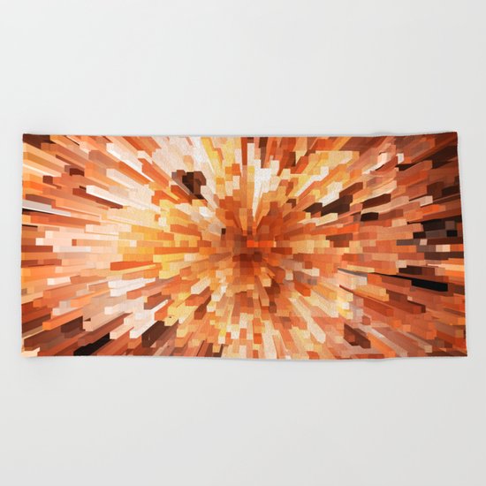 Orange Burst Beach Towel