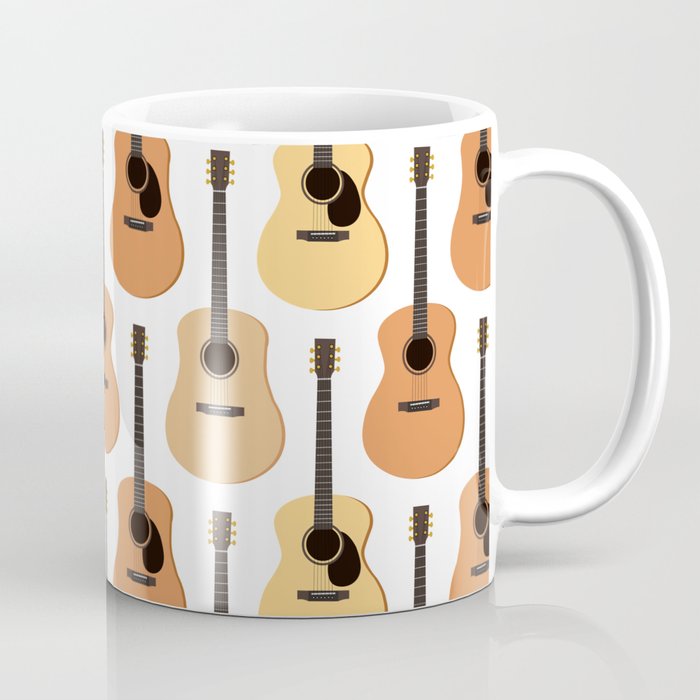 Acoustic Guitars Pattern Coffee Mug