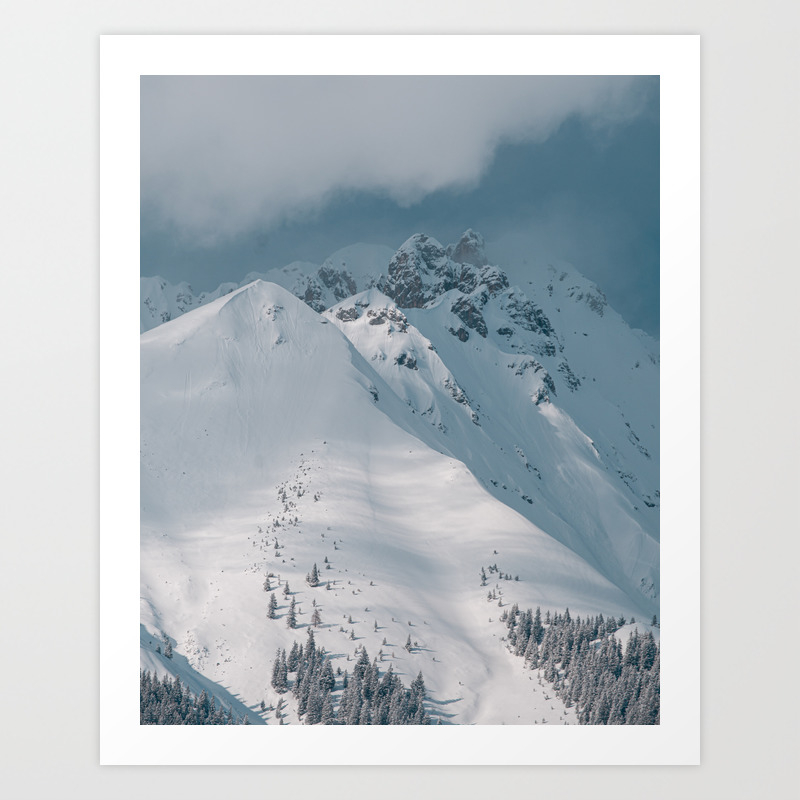 Snow Peaks,Snow Peaks Illustration,Landscape Print,Snowy Landscape,Original Print,Landscape Print,Peaks Prints,Mountain Peaks