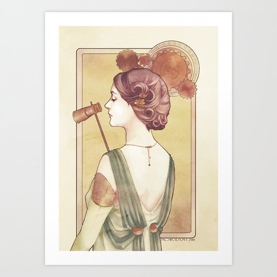Steampunk Lady Art Print