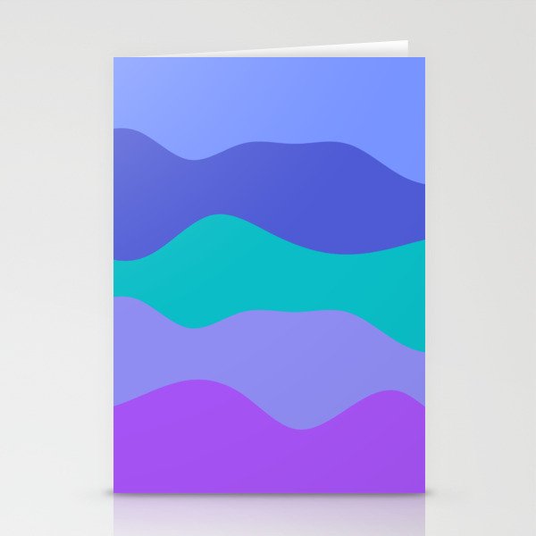 singular wave art_synthwave Stationery Cards