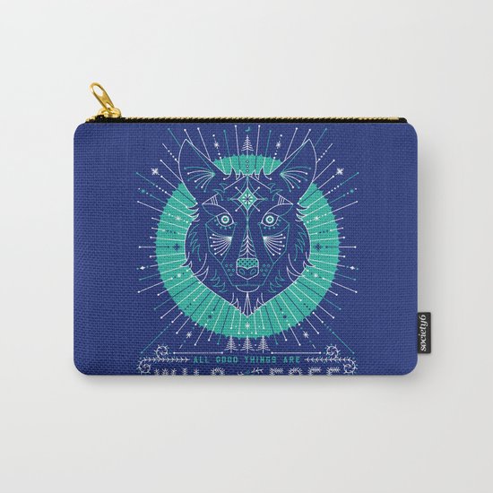 Wild & Free Wolf – Navy Carry-All Pouch