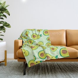 Cute Avocado Pattern Throw Blanket