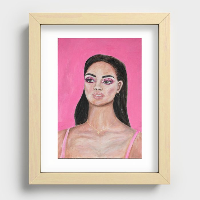Pink Portrait Recessed Framed Print