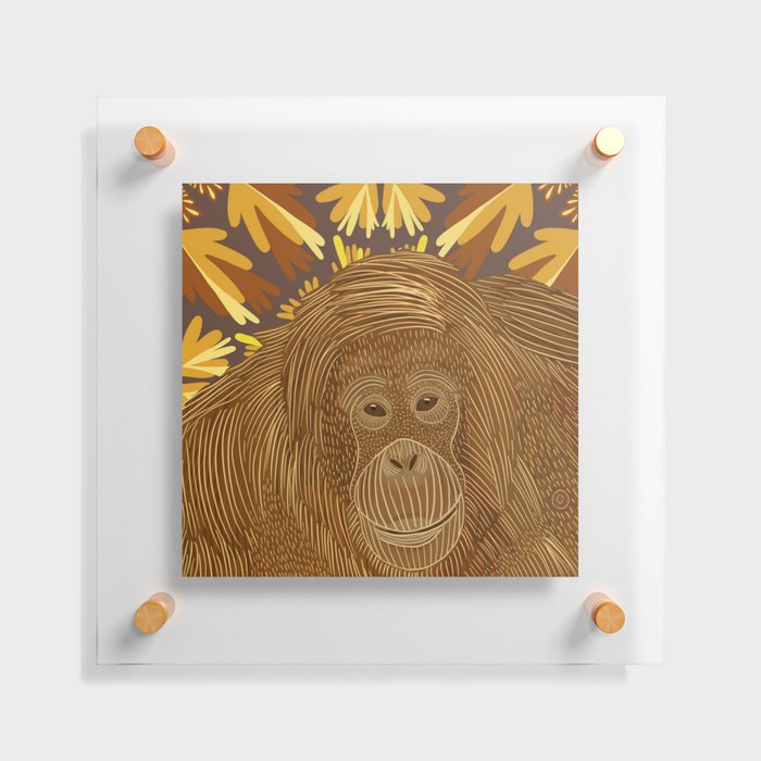 Abstract Orangutan Floating Acrylic Print