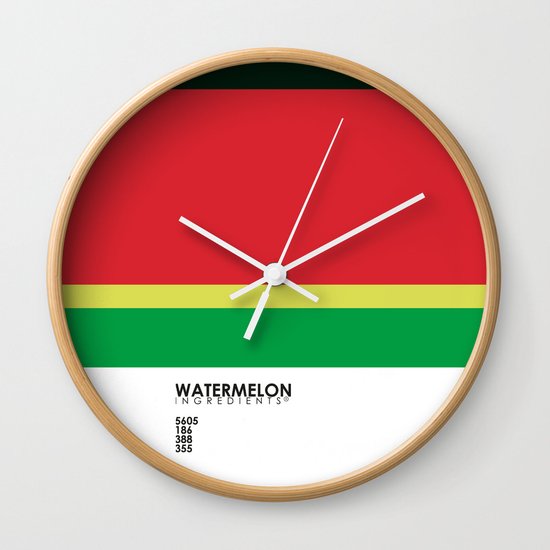 Pantone Fruit - Watermelon Wall Clock