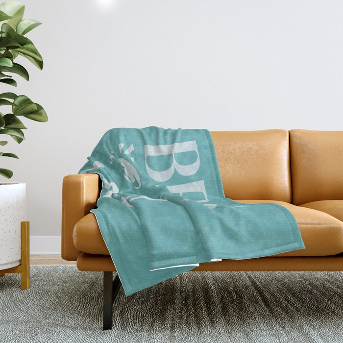 Breathe blue Throw Blanket