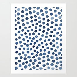Little blue dots Art Print