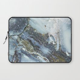 Gray Glamour Marble Laptop Sleeve