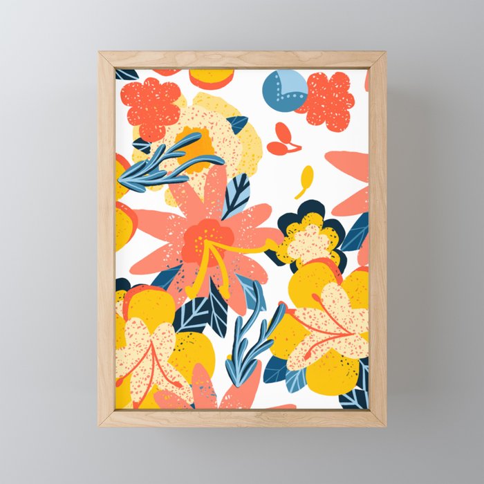 Hibiscus Yellow Framed Mini Art Print
