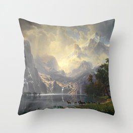 Among the Sierra Nevada California by Albert Bierstadt, 1868 Throw Pillow