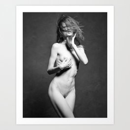 Very beautiful nude and sexy woman Art Print