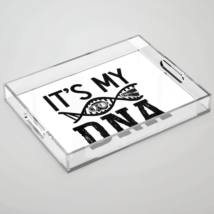 It's My DNA Spearfishing Dive Freediver Freediving Acrylic Tray