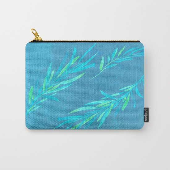 Eucalyptus leaves blue Carry-All Pouch