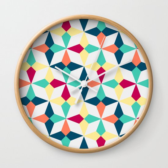 FloralGeometric Wall Clock