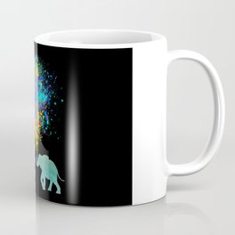 Elephant Colorful Celebration - watercolor splatter Coffee Mug
