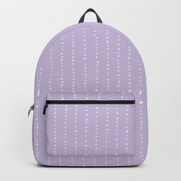 Dotted Lines White On Soft Lilac Backpack