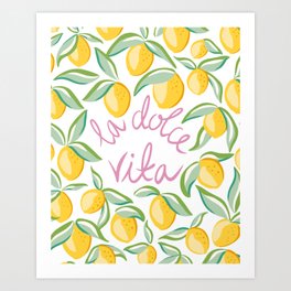 La Dolce Vita lemons Art Print