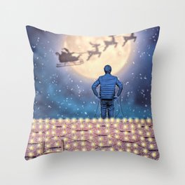 Clark Up On The Roof Throw Pillow