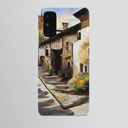 Walking through a medieval Italian village Android Case