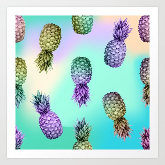 Pineapple Glow Art Print