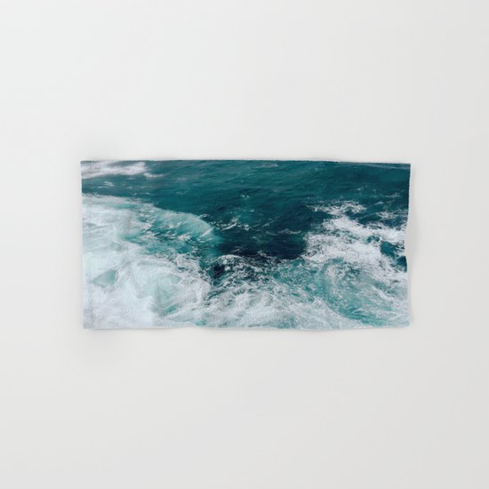 Ocean Waves (Teal) Hand & Bath Towel
