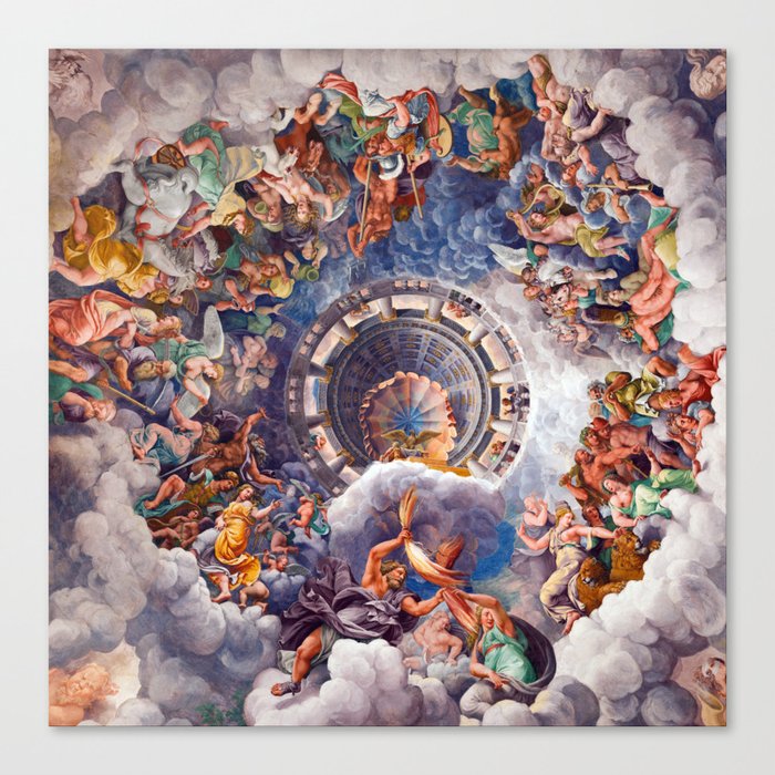 The Gods of Olympus by Giulio Romano Canvas Print