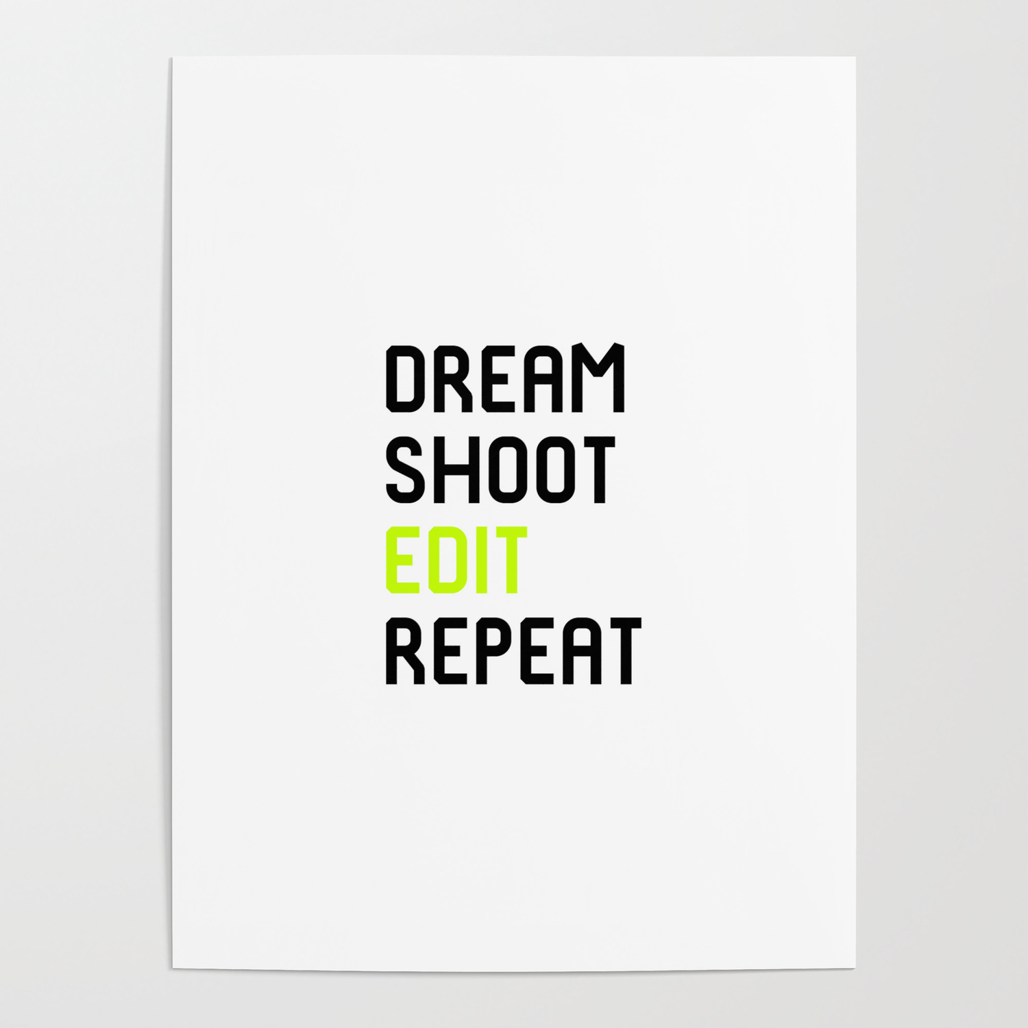 Dream Shoot Edit Repeat Film School Poster By At85productions Society6 Dream Shoot Edit Repeat Film School Poster By At85productions Society6