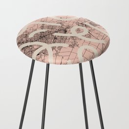 Canada - Kitchener MAP - Artistic City Drawing Counter Stool