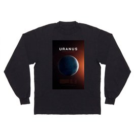 Uranus planet. Poster background illustration. Long Sleeve T-shirt