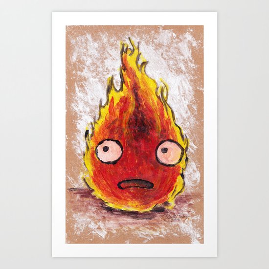 Burning Calcifer Art Print