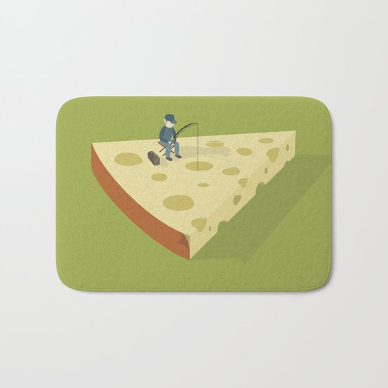 Slice fishing Bath Mat