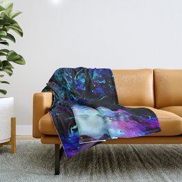 Blacklight Dreams of the Forest Throw Blanket