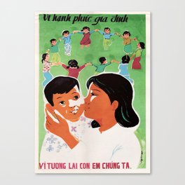 Vietnamese Poster: For the Happiness of the Children Canvas Print